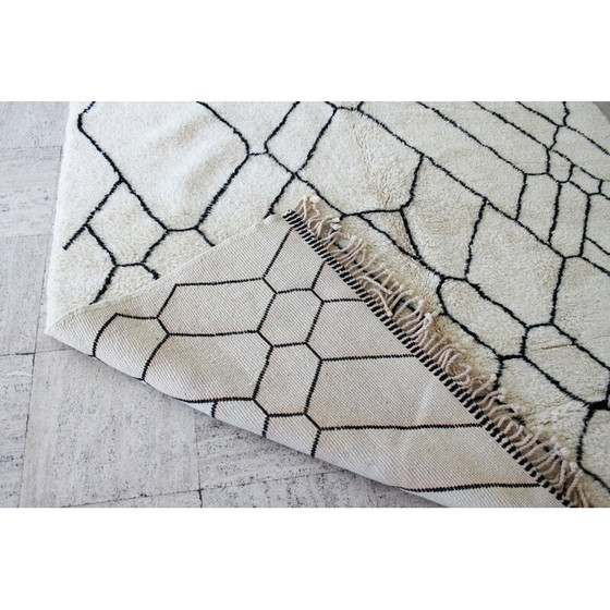 Image 1 of Vintage Béni Ouarain vloerkleed van wol, Marokko