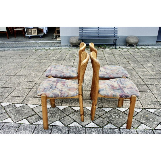 Image 1 of Set van 4 Zweedse vintage stoelen van massief grenen