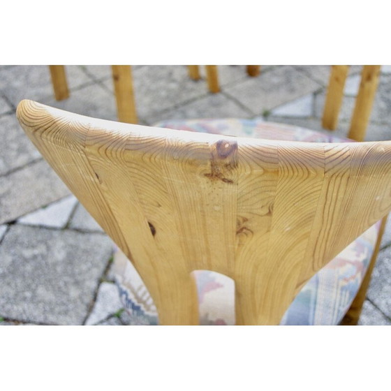 Image 1 of Set van 4 Zweedse vintage stoelen van massief grenen