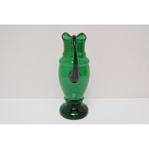 Vintage Art Tsjechische glazen kan door Glasswork Novy Bor, Tsjecho-Slowakije 1930