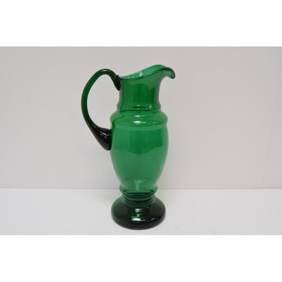 Image 1 of Vintage Art Tsjechische glazen kan door Glasswork Novy Bor, Tsjecho-Slowakije 1930