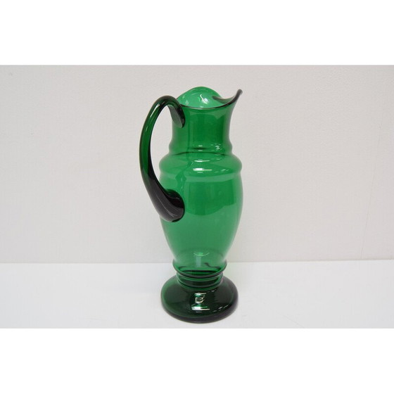 Image 1 of Vintage Art Tsjechische glazen kan door Glasswork Novy Bor, Tsjecho-Slowakije 1930