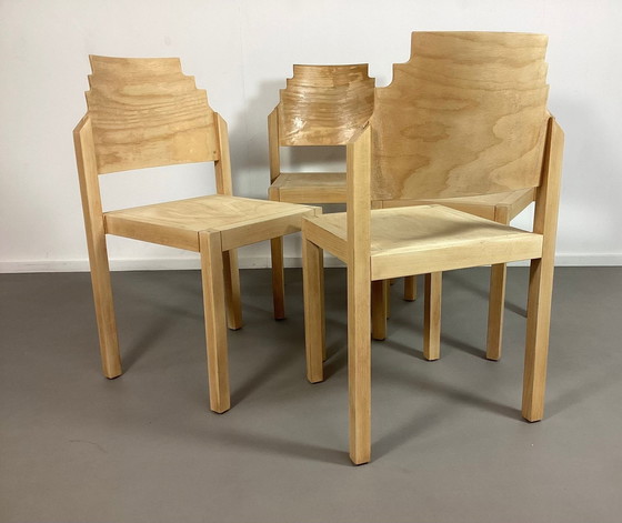 Image 1 of 4 X Thonet Stackable Bended Beach  Dining Chairs 1991