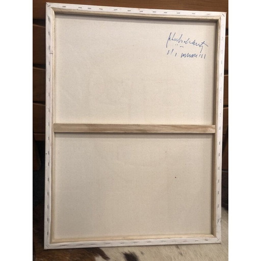 Vintage olieverf op doek door Julien Moro-lin, Frankrijk