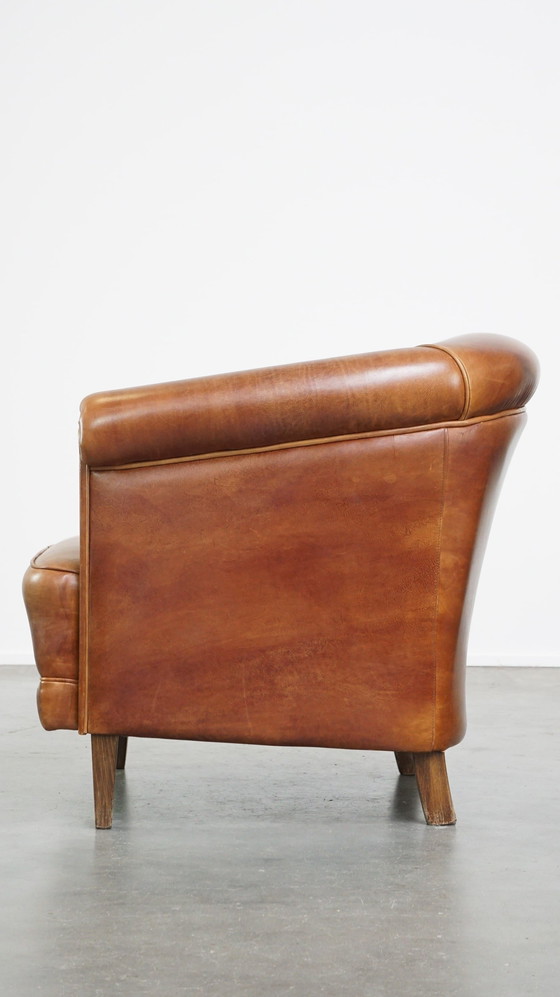 Image 1 of Clubfauteuil Gemaakt Van Rundleer