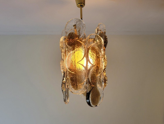 Image 1 of Vintage Citrus Hanglamp Van Kalmar Franken In Gekleurd Ijsglas