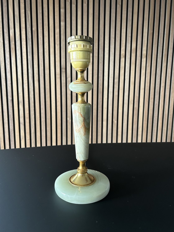 Image 1 of Vintage Schemerlamp/Tafellamp Met Onyx Voet