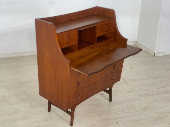 Image 1 of Deense teakhouten secretaire ladekast vintage