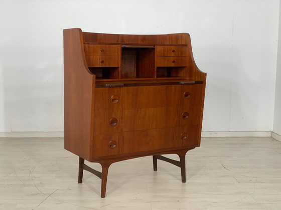 Image 1 of Deense teakhouten secretaire ladekast vintage