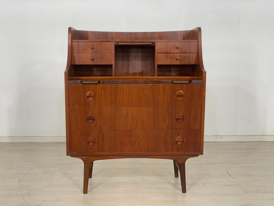 Image 1 of Deense teakhouten secretaire ladekast vintage