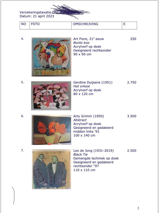 Image 1 of Schilderij Gerdien Duijsens (Het Orkest)