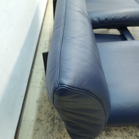 Image 1 of De Sede Ds 140 Blauw Designer Sofa Leder Bank Verstelbare Bank