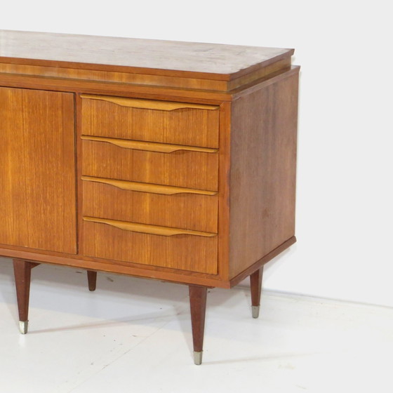 Image 1 of Vintage Mid Century Modern Dressoir In Teak, Jaren 60