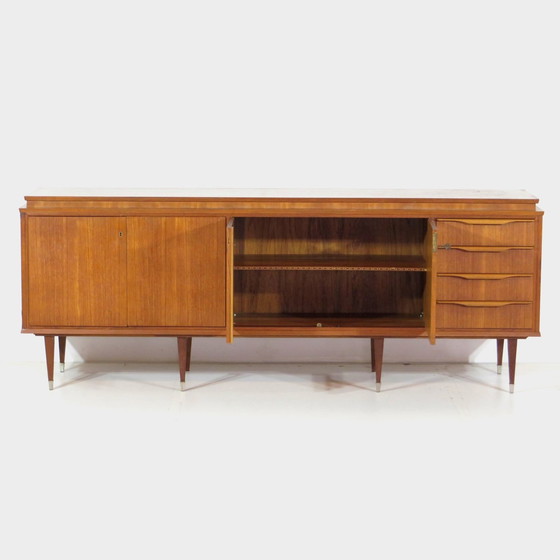 Image 1 of Vintage Mid Century Modern Dressoir In Teak, Jaren 60