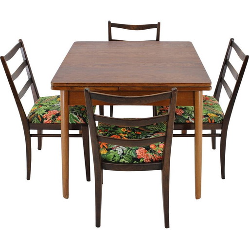 Vintage beukenhouten eetset voor Jitona, Tsjecho-Slowakije 1950