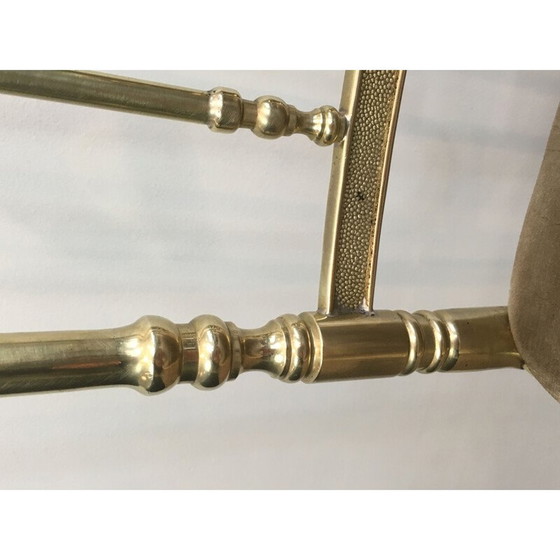 Image 1 of Set van 4 vintage neoklassieke koperen stoelen, 1970