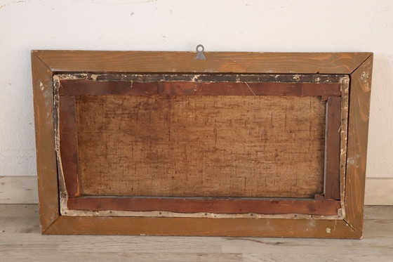 Image 1 of Olieverfschilderij op doek, 19e eeuw, gesigneerd