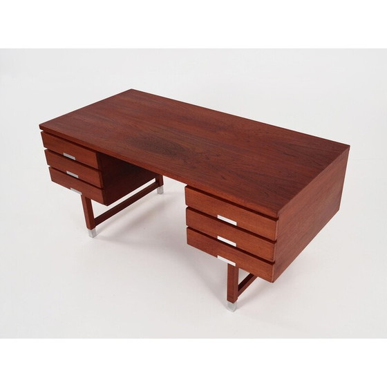 Image 1 of Vintage teakhouten bureau van Eigil Petersens Møbelfabrik, 1970