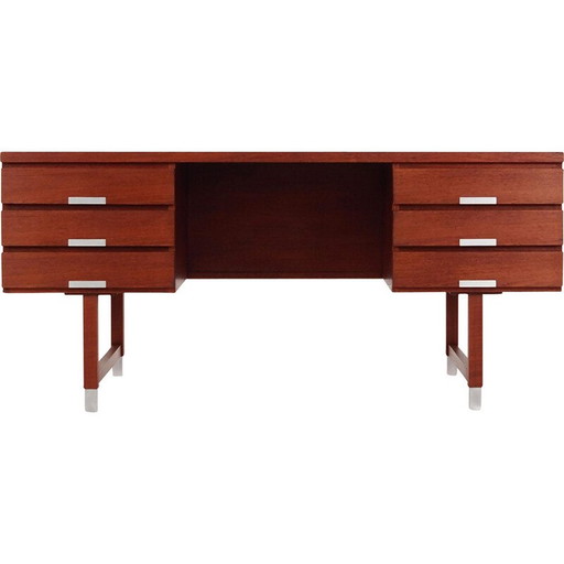 Vintage teakhouten bureau van Eigil Petersens Møbelfabrik, 1970