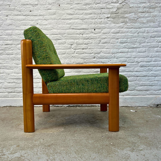 Image 1 of Wilhelm Knoll fauteuil met armleuningen hout - groen, bruin | midcentury