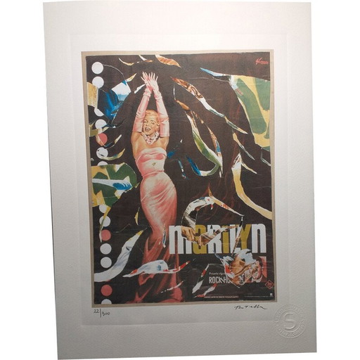 Vintage litho "Marilyn - Rock Hudson" door Domenico Mimmo Rotella, 2010