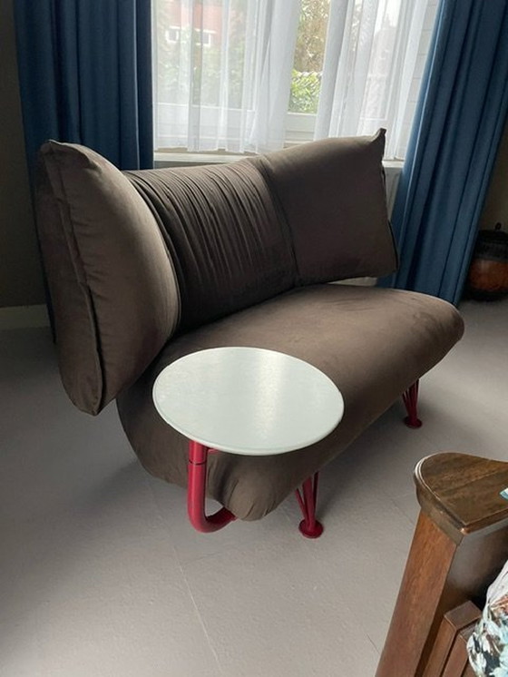 Image 1 of Leolux Colibri Sofa En Leolux Colibri Love-Seat En Bijbehorend Aanhaaktafeltje