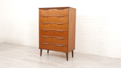 Vintage Deense Ladekast | Klaus Okholm | Teak | 6 Lades