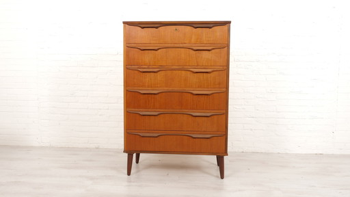 Vintage Deense Ladekast | Klaus Okholm | Teak | 6 Lades