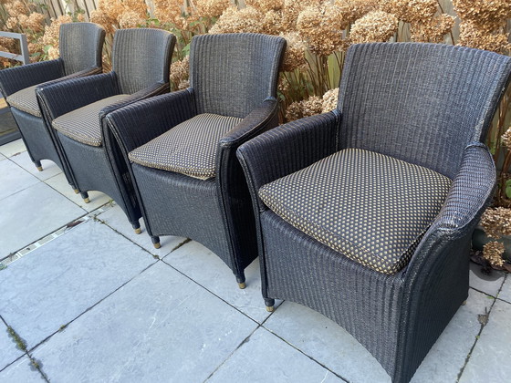 Image 1 of 6X Lloyd Loom Vincent Sheppard Stoelen