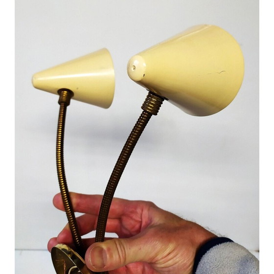 Image 1 of Vintage italiaanse beige wandlamp, jaren 1950