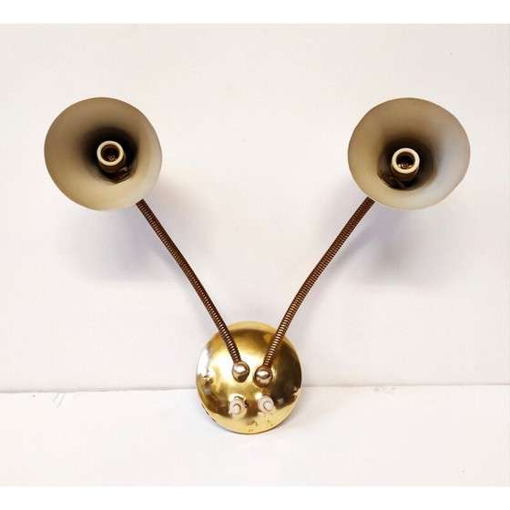 Image 1 of Vintage italiaanse beige wandlamp, jaren 1950