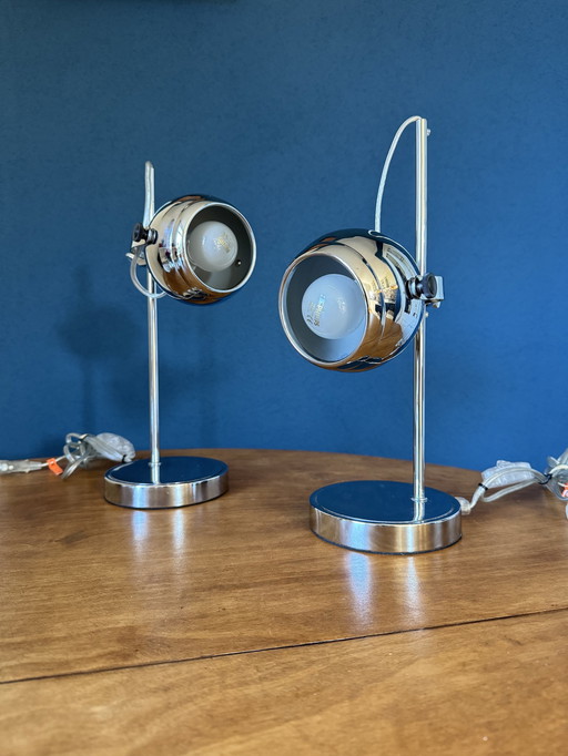 2x Vintage Leitmotiv Oogbol Lampen