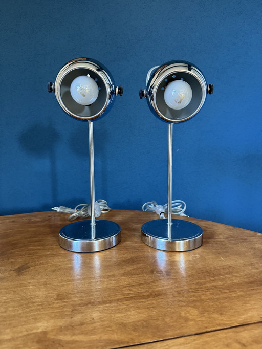 2x Vintage Leitmotiv Oogbol Lampen