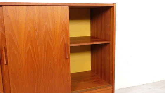 Image 1 of Vintage kast | wandkast | Deens | teak | Schuifdeuren