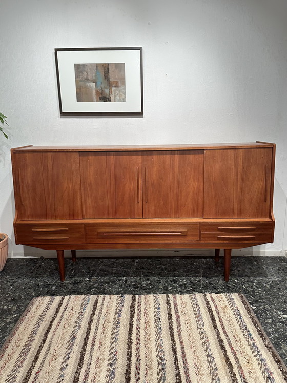 Image 1 of Vintage Deens Scandinavisch Barkast Highboard