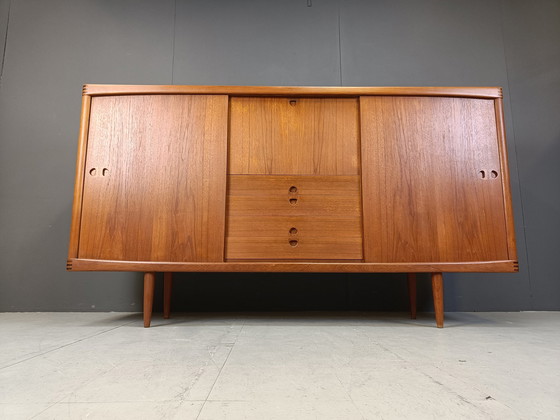 Image 1 of Mid Century Deense teakhouten buffetkast van H.W.Klein voor Bramin, 1960S