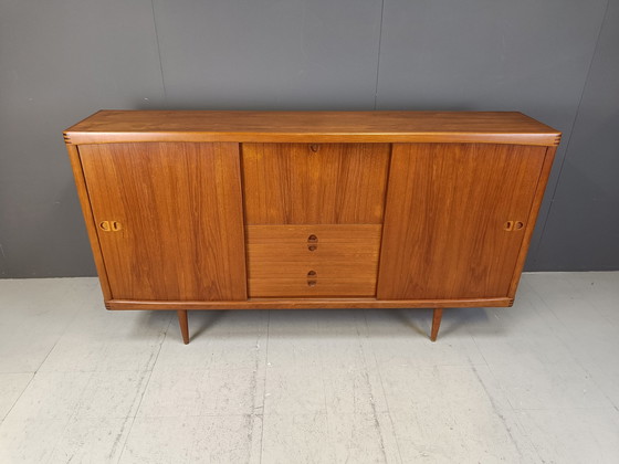 Image 1 of Mid Century Deense teakhouten buffetkast van H.W.Klein voor Bramin, 1960S