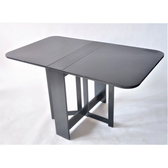 Image 1 of Vintage zwarte klaptafel van Hikor Písek, Tsjecho-Slowakije 1980