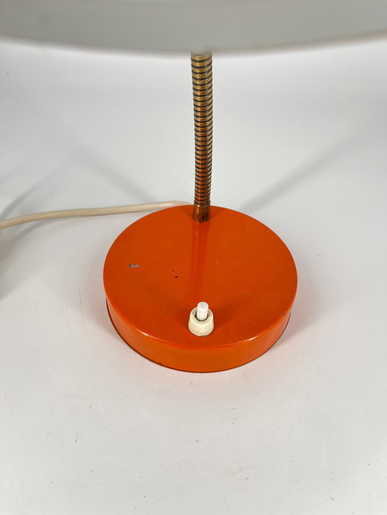 Image 1 of Vintage bureaulamp Oranje 1960 1970 Mid Century Ruimtetijdperk