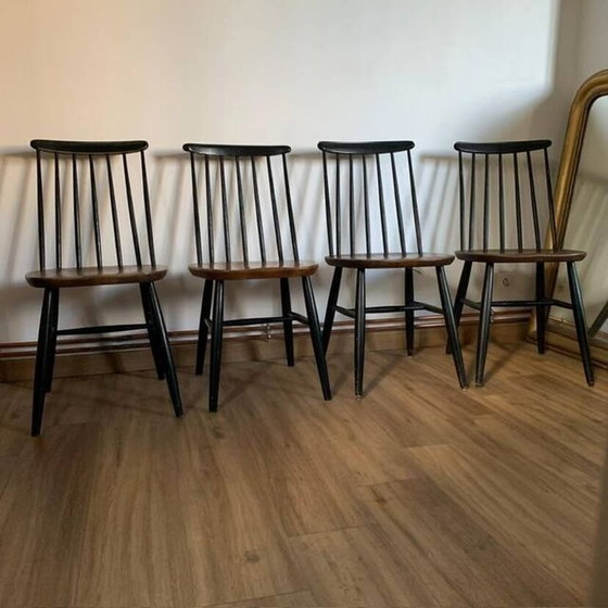 Image 1 of Set van 4 stoelen in Fanett-stijl