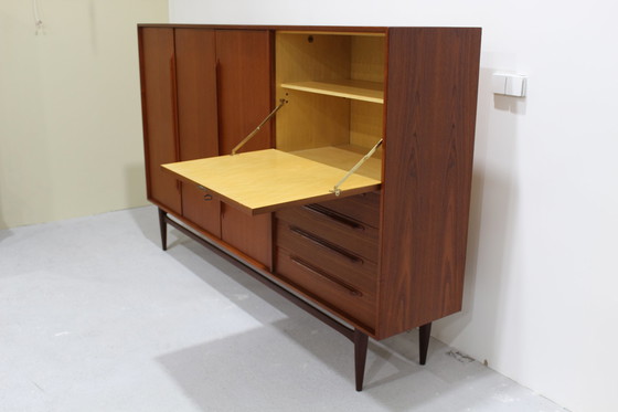 Image 1 of Vintage Design highboard, kast - Heinrich Rietsenpatt teak