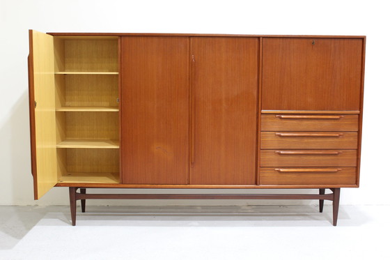 Image 1 of Vintage Design highboard, kast - Heinrich Rietsenpatt teak