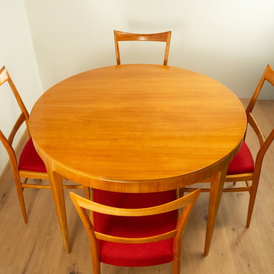 Image 1 of 1960 kersen eettafel met 6 stoelen