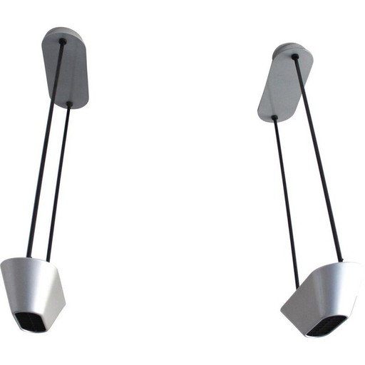 Paar vintage hanglampen Sidone van De Pas, D'urbino en Lomazzi voor Artemide, Italië 1980