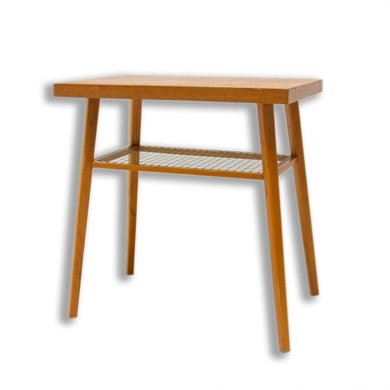 Image 1 of Vintage eikenhouten bijzettafel voor Dřevopodnik Holešov, Tsjecho-Slowakije 1960