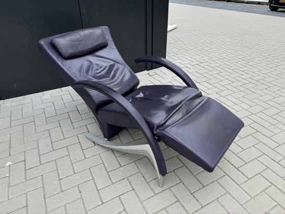 Image 1 of Rolf Benz Avola Fauteuil Paars Leer