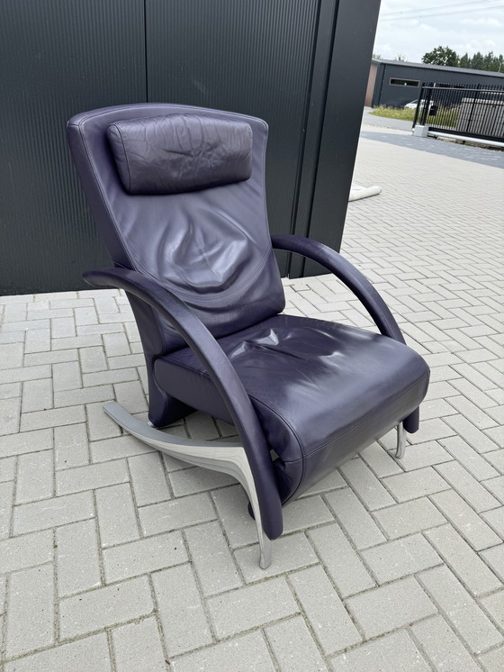 Image 1 of Rolf Benz Avola Fauteuil Paars Leer