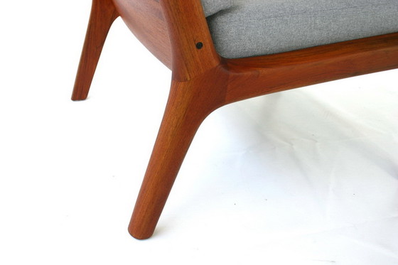 Image 1 of Ole Wanscher voor France & Son, "Senator" Mid Century Deense Teak Lounge Chair, nieuwe kussens, nieuwe hoes