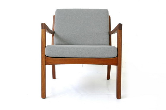 Image 1 of Ole Wanscher voor France & Son, "Senator" Mid Century Deense Teak Lounge Chair, nieuwe kussens, nieuwe hoes