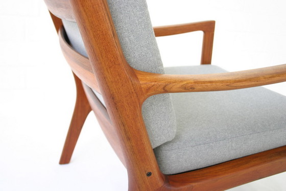 Image 1 of Ole Wanscher voor France & Son, "Senator" Mid Century Deense Teak Lounge Chair, nieuwe kussens, nieuwe hoes